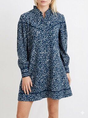 Tuckernuck Mirth Montrose Dress Pockets in Blue Thistle XS Cotton Boho